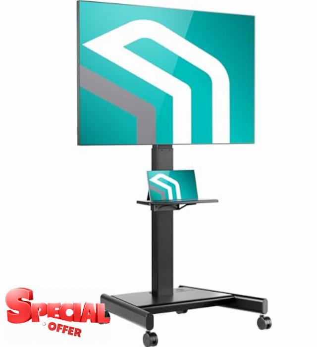 ONKRON Motorized TV Stand on Wheels for 43-75 Inch Screen
