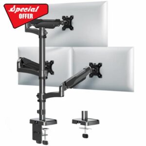 MOUNTUP Triple Monitor Mount for Max 32 Inch Screen