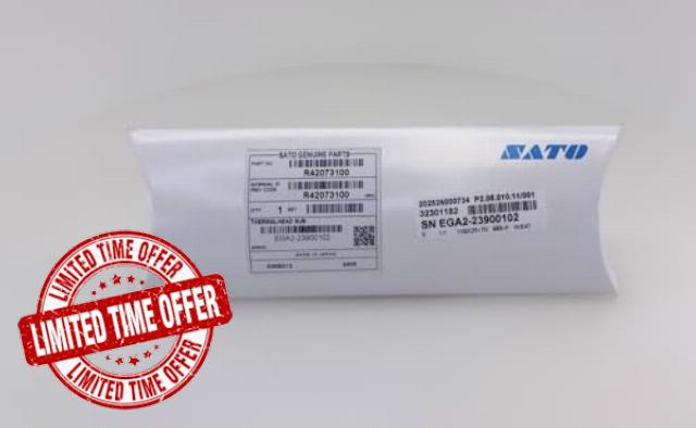 OEM Replacement Kit: Sato: S86NX OEM Thermal Printhead - 305 dpi + Alcohol Cleanser and Expert Install Instructions. Replaces R420731