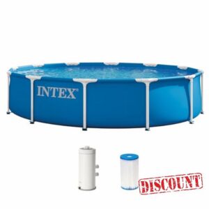Intex Metal Frame 12 ft x 30 in Above Ground Pool Set