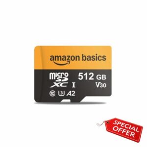 Amazon Basics 512GB microSDXC Card with Adapter for Tablets