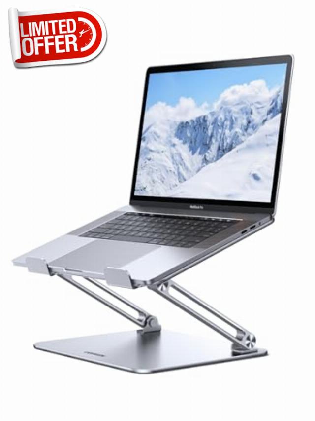 UGREEN Laptop Stand for Desk Laptop Riser Holder Foldable Portable Computer Stand Ergonomic Compatible with MacBook Pro Air Notebook and Tablets 10-17.3 Inch