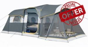 UNP Camping Tent 8 Person Waterproof Big Tunnel Tent with Screen Porch