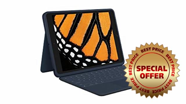 Logitech Rugged Combo 3 Touch iPad® Keyboard Case with Trackpad and Smart Connector for iPad (7th
