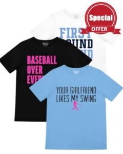 Baseball Lifestyle 101 First Round Bound Youth T-Shirt Bundle for Boys Sizes Youth S-XL