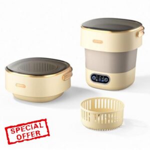 Portable Washing Machine – Foldable Mini Washing Machine 17L Compact Washer with Spin Dryer