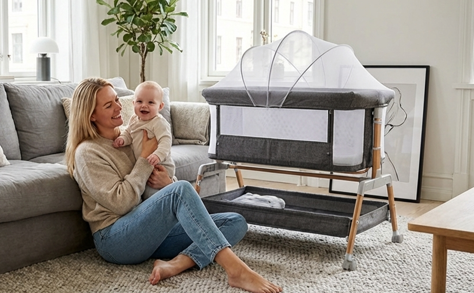 baby bassinet, bedside sleeper, bedside bassinet, crib, portable bassinet