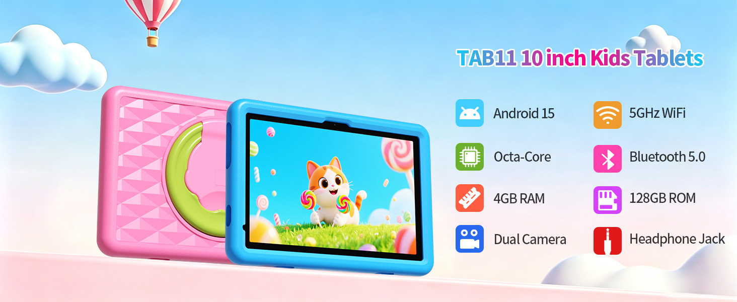 128GB 10 inch Tablet for kids