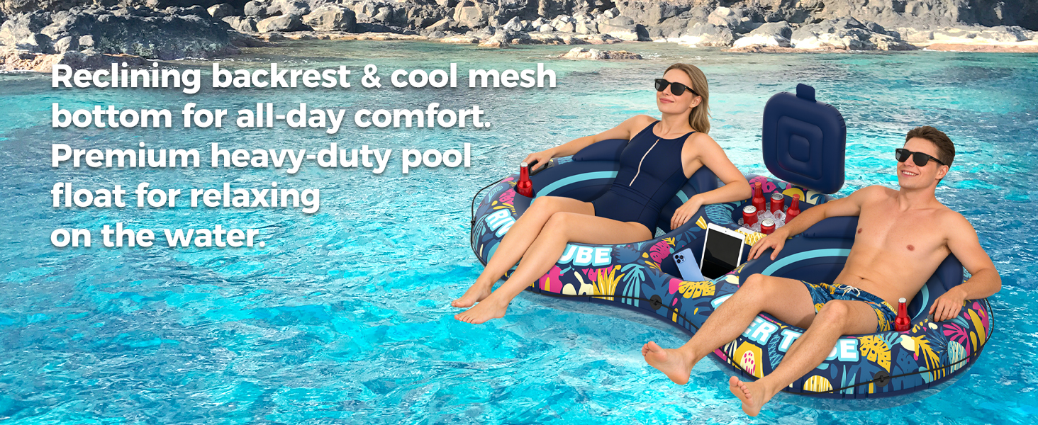 lake floating heavy duty pool raft