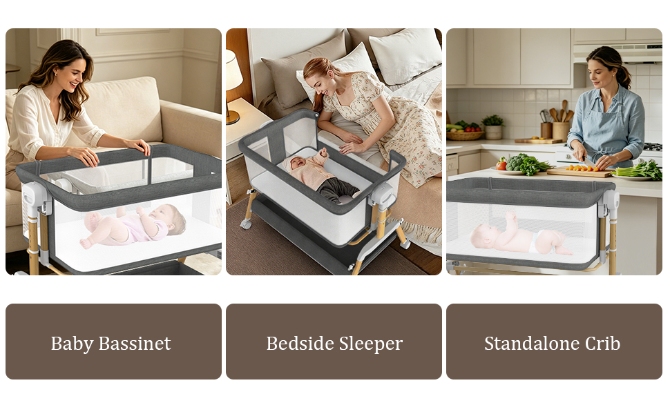 baby bassinet, bedside sleeper, bedside bassinet, crib, portable bassinet
