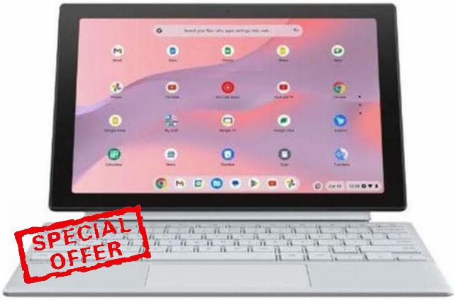 ASUS Chromebook 10.5" WUXGA Touch Laptop MediaTek Kompanio 520 2.0 GHz ARM Mali-G52 MC2 8GB LPDDR4X 128G eMMC ChromeOS - CM3001DM2A-WS88T-S