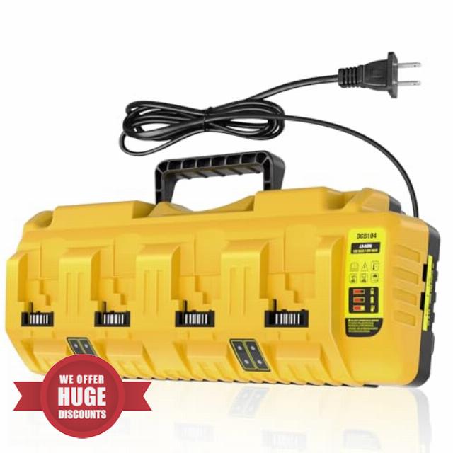 DCB104 4-Port Fast Charger Replacement for Dewalt 20V Max Battery Charger Station