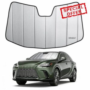 Custom Fit 2023-2026 RX Windshield Sun Shade for Lexus RX 2023 2024 2025 2026 - Upgraded 6-Layer Triple Laminate Core Front Window Shade - Accordion Folding Design with Storage Bag