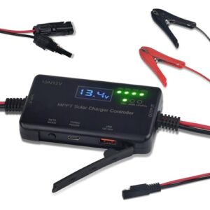 Solar Panel Charge Controller with Type-C and USB Output for Gel