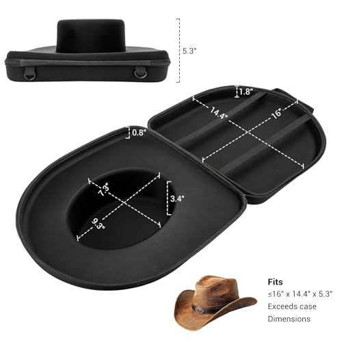 Crush-Proof Protective Hat Carrier Bag for Large Brim Hats Men Wome