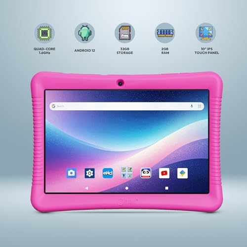 Kid-Proof Case with Kickstand & Stylus - Pink