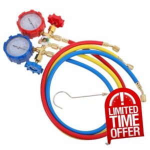 Refrigerant Charging Gauge with Fluoride Filling Hose