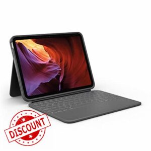 Logitech Rugged Folio Keyboard Case for iPad (10th gen & A16) with Smart Connector and Durable Spill-Proof Keyboard - Graphite