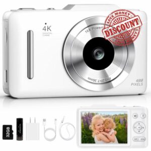 Digital Camera 4K Autofocus Vlogging Camera for Photography with 16X Zoom Anti Shake