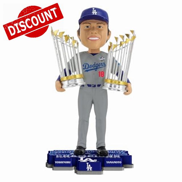 Yoshinobu Yamamoto Los Angeles Dodgers 2025 Back To Back World Series Champions Bobblehead MLB