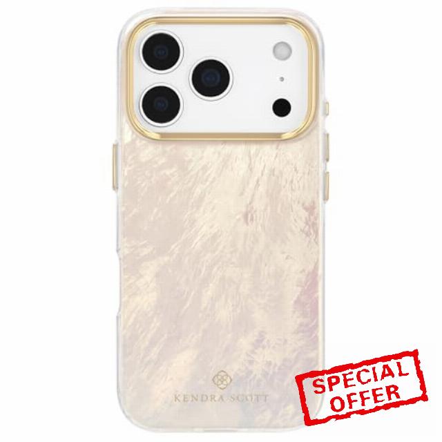 Kendra Scott iPhone 17 Pro Max Case - Compatible with MagSafe - Designer Phone Case - Cream Pearl