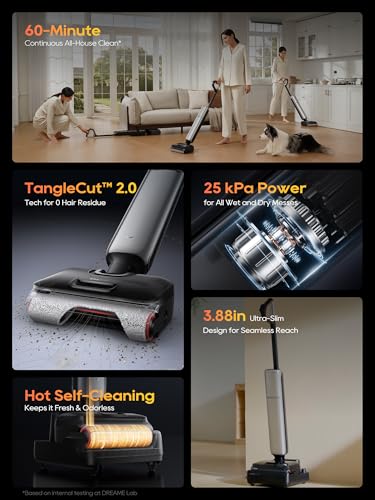 Powerful Wet Dry Vacuum with 60min Runtime