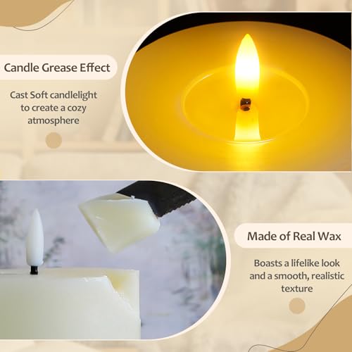 Battery Operated Long Lasting 3D Wick LED Flickering Pack of 2 Fake Candles Warm Ligh