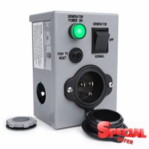 TIPHOPE 15A Manual Generator Transfer Switch with Circuit Breaker