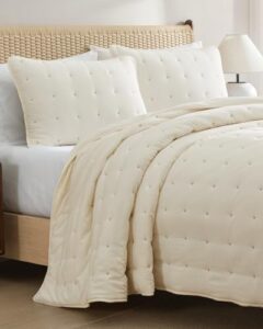 Breathable & Comfy - Summer Coverlet with 2 Pillow Shams - 106" x 96"