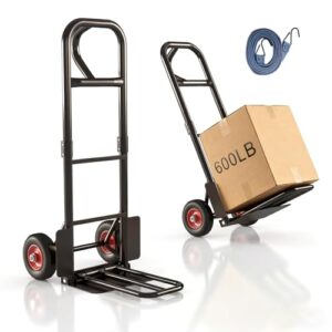 Steel 2 Wheel Dolly with Solid Rubber Tires