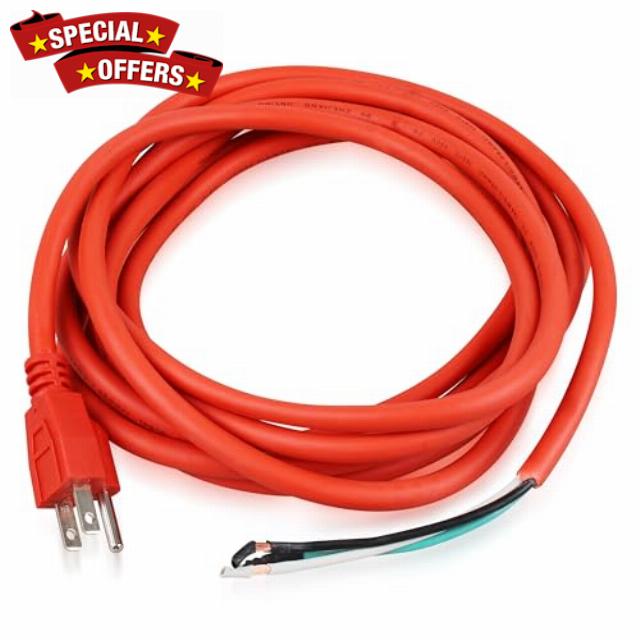 46740 14 AWG 3 Wire Power Cord for RIDGID 300 535 1224 Pipe Threading Machine Heavy Duty SJOW-14FT Red