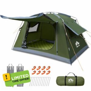 Night Cat Backpacking Tent for Camping: Portable 1-2 Person Hiking Waterproof Tent Quick Setup and Compact for Outdoor Festivals