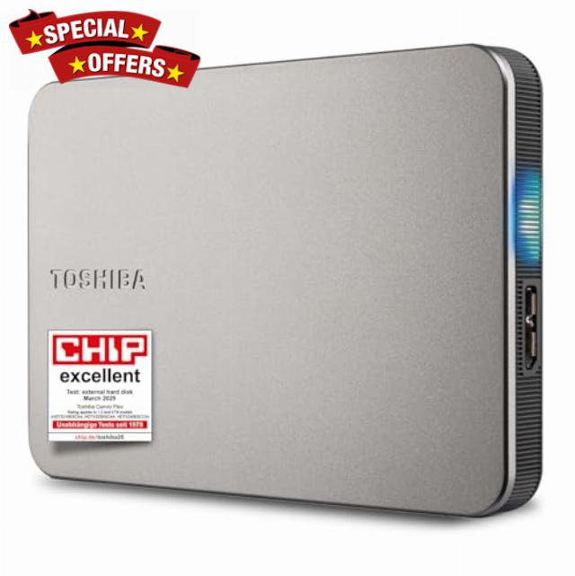 Toshiba Canvio Flex 2TB – Portable 2.5’’ External Hard Drive (HDD) for Mac