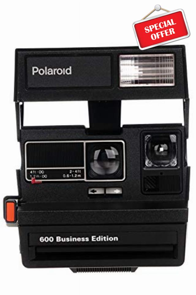 Polaroid 600 Business Edition Instant Film Camera — Vintage Retro Point & Shoot with Auto Flash