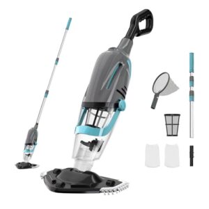 Pool Vacuum for Above Ground Pool with Telescopic Pole and Leaf-Scooping Net