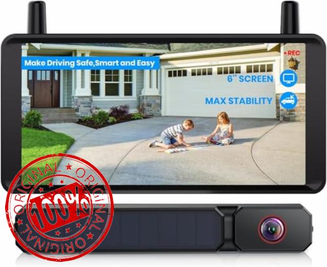 AUTO-VOX 6 Inch Solar Backup Camera Wireless: 2 Minute Install