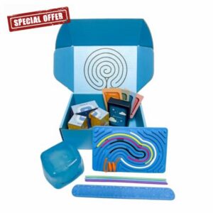 The Calm Kit by Pillowmint — Mindfulness System & Calming Card Game with 52 Activities & Sensory Tools for Stress Relief