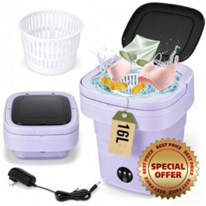 Mini Washing Machine 16L Foldable Small Washer for Underwear