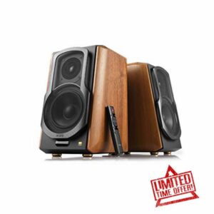 Edifier S1000MKII Audiophile Active Bookshelf 2.0 Speakers - 120w Speakers Bluetooth 5.0 with aptX HD - Optical Input - S1000MK2 Powered Near-Field Monitor Speaker with Class D Amp (Renewed)