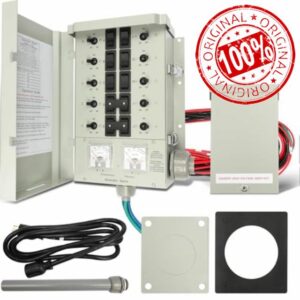 EGS107501G2 Pro/Tran 30 Amp 10-Circuit Generator Transfer Switch Kit 7500 Watts NEMA 3R Include Weatherproof Inlet Box