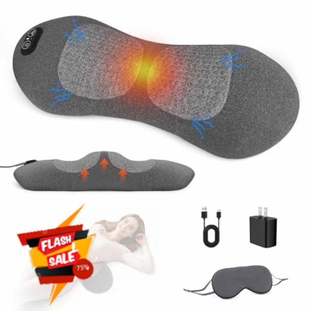 3 in 1 Lumbar Massager Support Pillow - Triple Fusion Back Massager with Stretching
