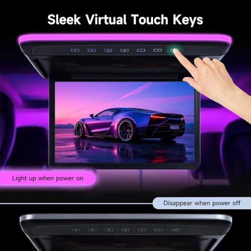 Flip Down Overhead Car Monitor Support HDMI USB TF Inpu