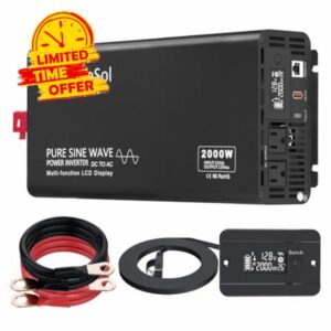 Pure Sine Wave Inverter 2000 watt Inverter DC 12V to AC 110-120V