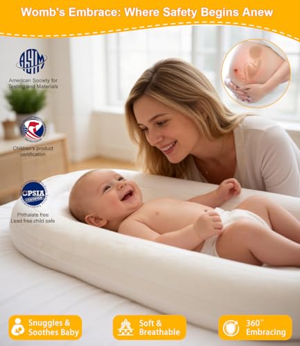 Portable Washable Baby Nest with Thickened Firm Support