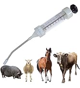 ReuVibk 30 ML Adjustable Veterinary Metal Feeding Gun, DrenchGun for Sheep Continuous Dosing Auto...
