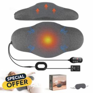 3 in 1 Lumbar Massager Support Pillow - Smooth Triple Fusion Back Massager with Heat