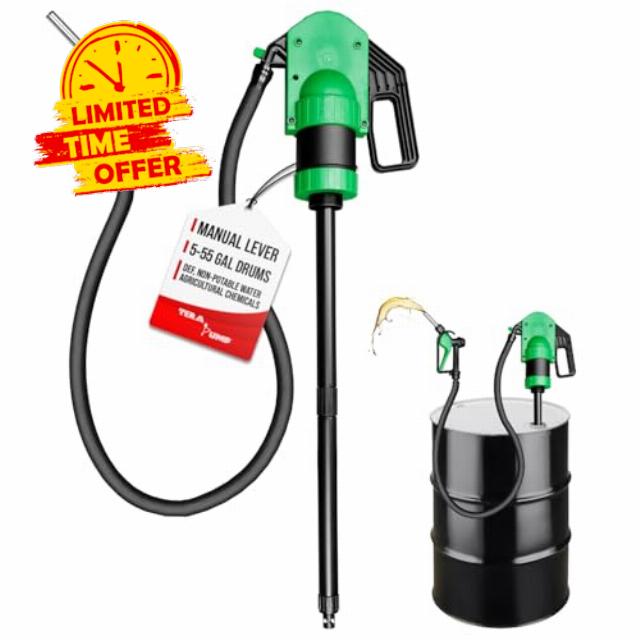 TERA PUMP Manual Lever Action Pump w/Gas Pump Style Nozzle for DEF