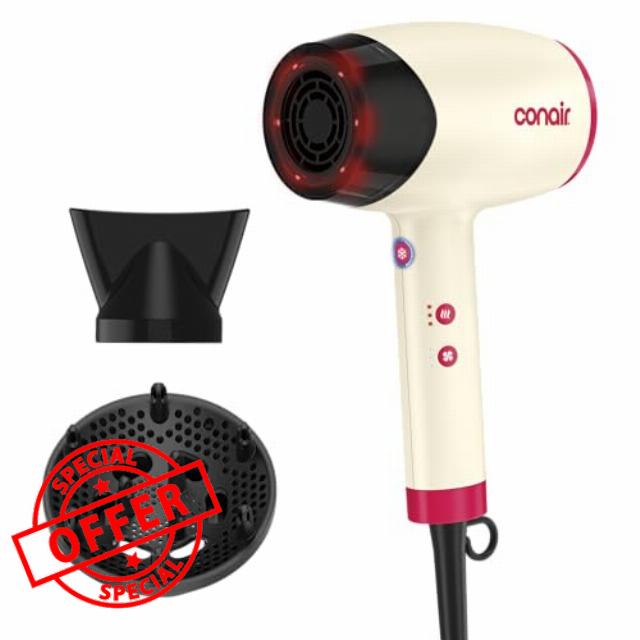 Infiniti PRO CONAIR LED Infrared Hair Dryer with Dual Ion Ceramic Technology