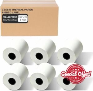 Sticky Thermal Receipt Paper 3 1/8" x 170' | 6 Rolls for Toast POS