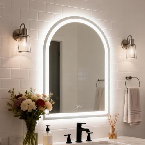 Backlit + Front-lit Double Lighted Vanity Mirror for wall